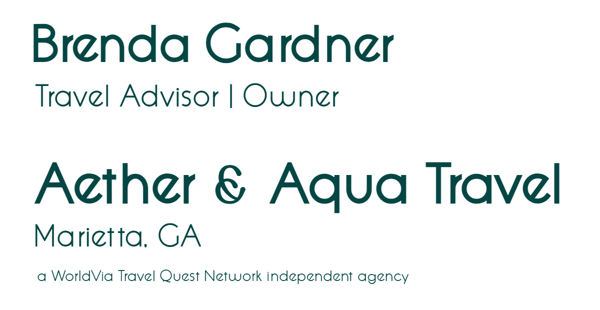 Aether & Aqua Travel, Marietta, GA, a WorldVia Travel Quest Network independent agency